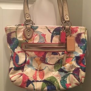 Canvas coach bag